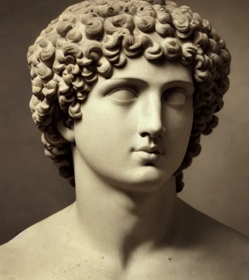 Prompt: photograph of antinous, time travel,