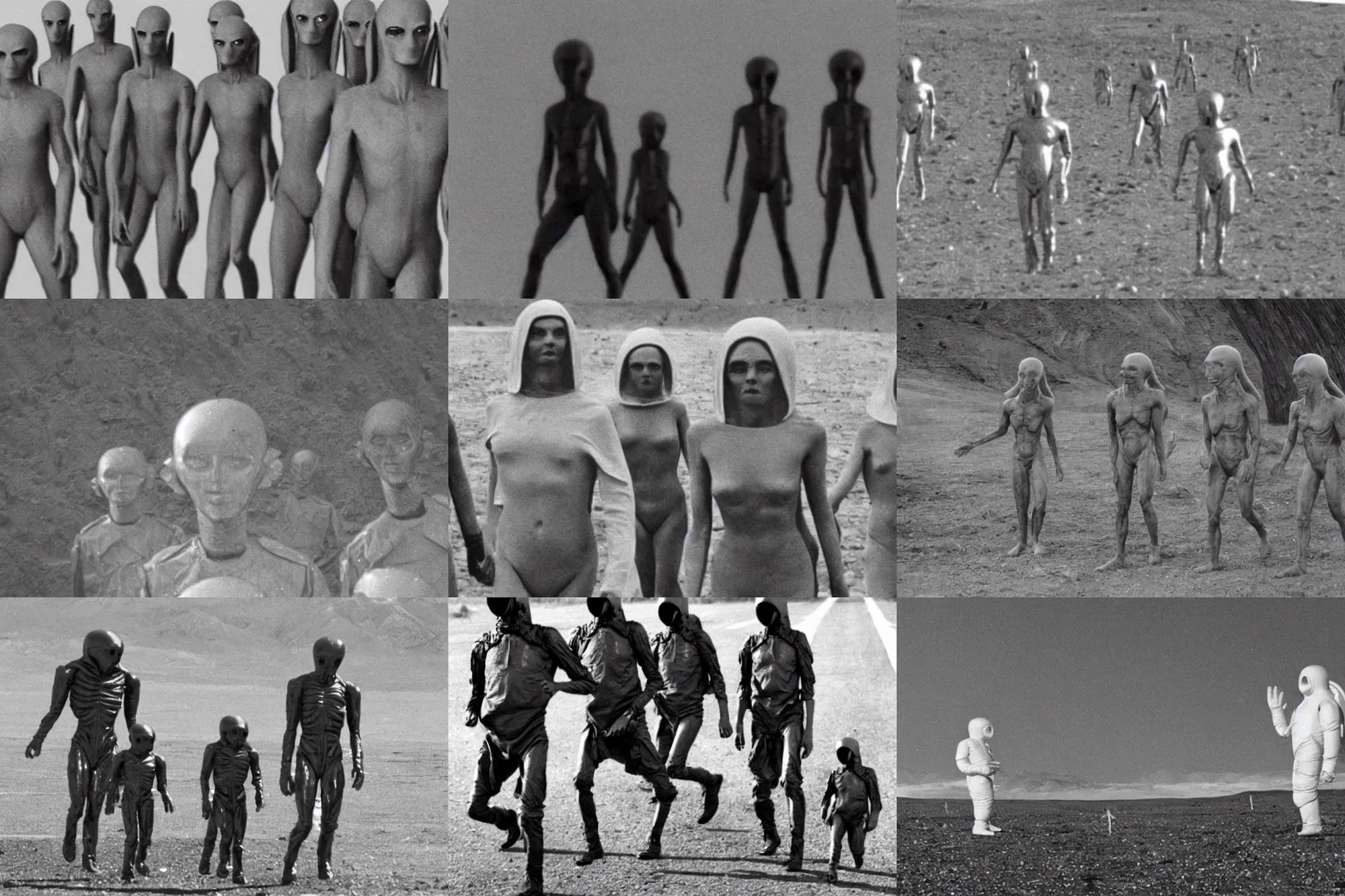 Prompt: declassified cia archive photo of extraterrestrial beings