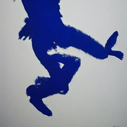 Prompt: art by yves klein