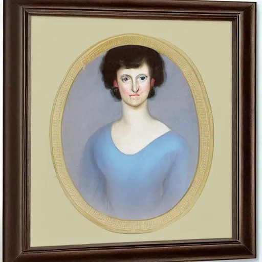 Prompt: portrait of an ice blue - eyed woman, by edmund blair