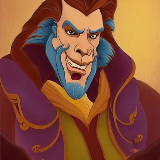 Prompt: painting of vincent from beauty and the beast, ron perlman, beautiful, detailed