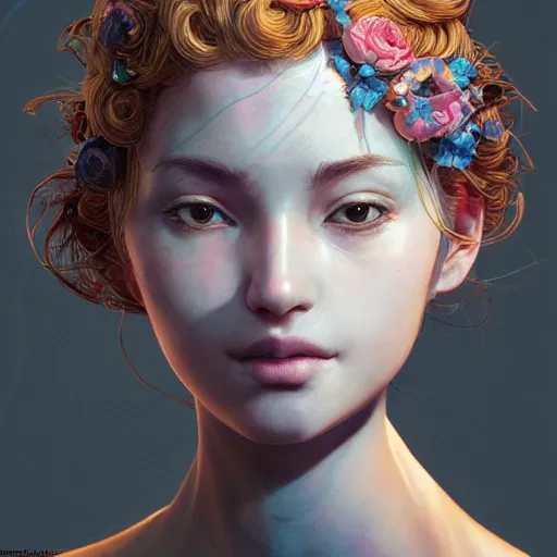 Prompt: the portrait of a blueberry that resembles an absurdly beautiful, graceful, elegant, sophisticated, lovely young woman, an ultrafine hyperdetailed illustration by kim jung gi, irakli nadar, intricate linework, bright colors, octopath traveler, final fantasy, unreal engine 5 highly rendered, global illumination, radiant light, detailed and intricate environment