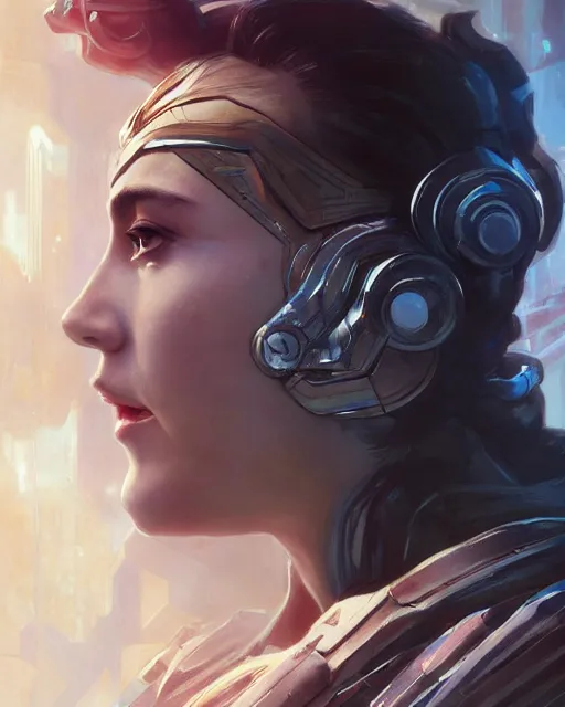 Image similar to Full shot of a wonder woman squid monster astronaut defined facial features, intricate abstract. cyberpunk, symmetrical facial features. By Ruan Jia and Artgerm and Range Murata and WLOP and Ross Tran and William-Adolphe Bouguereau and Beeple. Key Art. Fantasy Illustration. award winning, Artstation, intricate details, realistic, Hyperdetailed, 8k resolution.