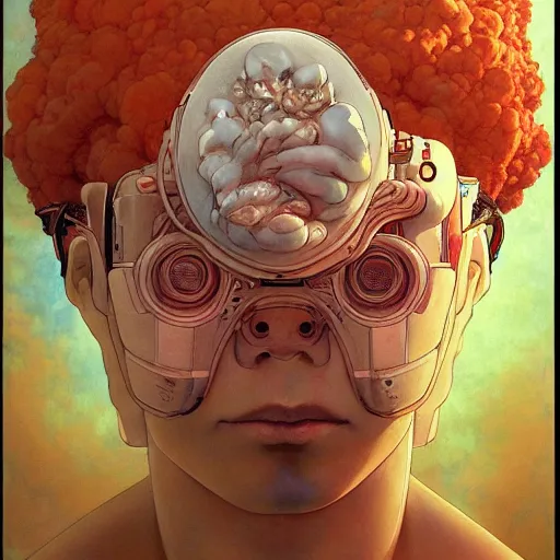 Image similar to prompt : figurative unique portrait soft light painted by james jean and katsuhiro otomo and erik jones, inspired by akira anime, smooth face feature, intricate oil painting, high detail illustration, sharp high detail, manga and anime 1 9 9 9