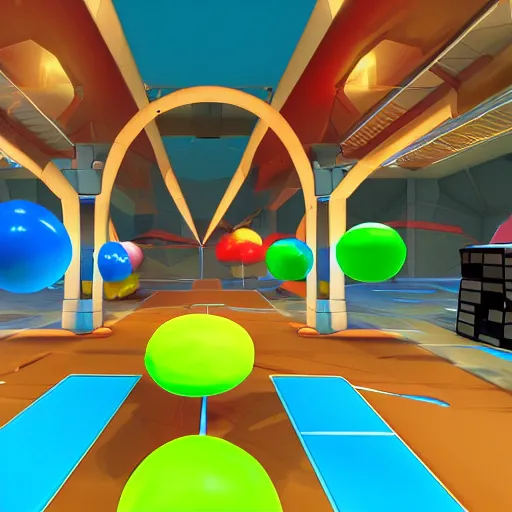 Image similar to polyball game on steam, studio monlith developer, unity engine