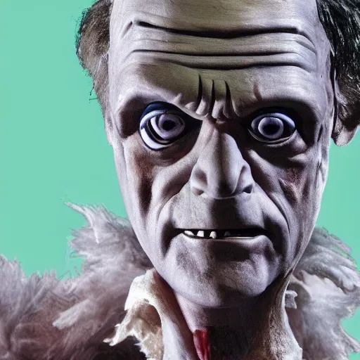 Image similar to bill murray as frankenstein's monster, high definition, color film, photorealistic,