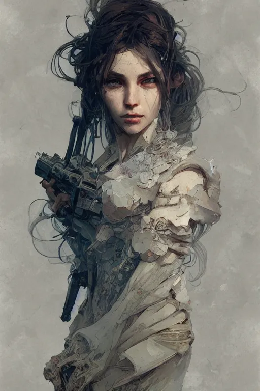 Image similar to A full portrait of a beautiful post apocalyptic offworld dream stealer, intricate, elegant, highly detailed, digital painting, artstation, concept art, smooth, sharp focus, illustration, art by Krenz Cushart and Artem Demura and alphonse mucha