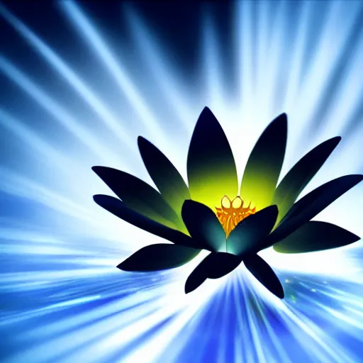 Image similar to lotus flower, cinematic lighting, magic particles, glow, lens flare, digital art