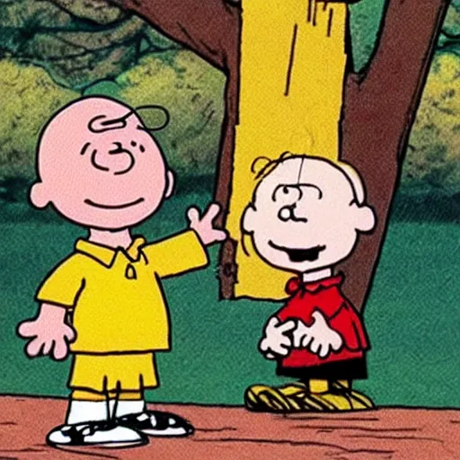 Image similar to Charlie Brown swings a yo-yo