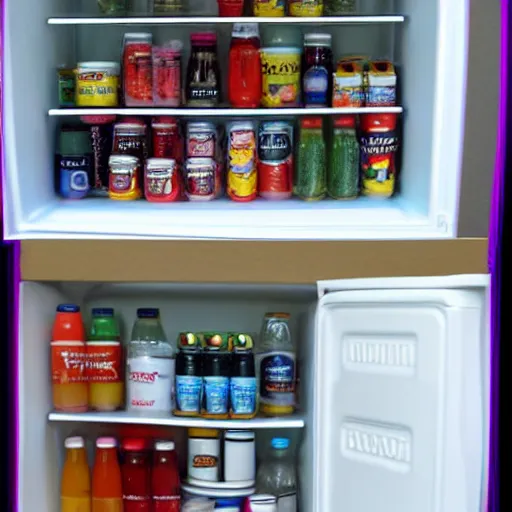 Image similar to mini fridge with spoons inside