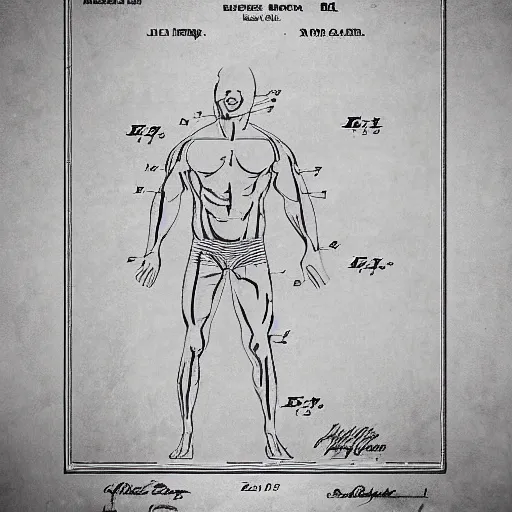 Image similar to patent drawings of the body of Dwayne Johnson