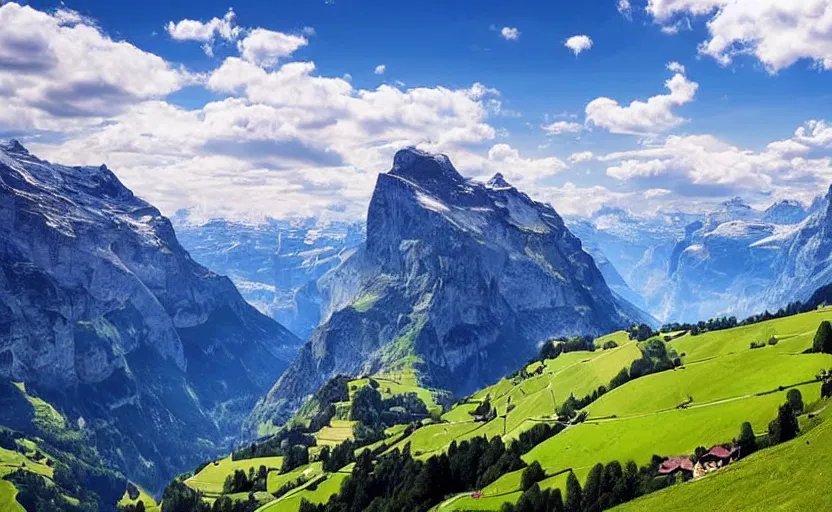 Image similar to Beautiful switzerland landscape heaven