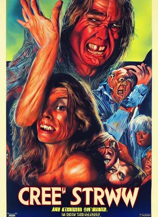 Image similar to a movie poster for creepshow ( 1 9 8 2 ), poster art by drew struzan, featured on reddit, retrofuturism, movie poster, reimagined by industrial light and magic, poster art