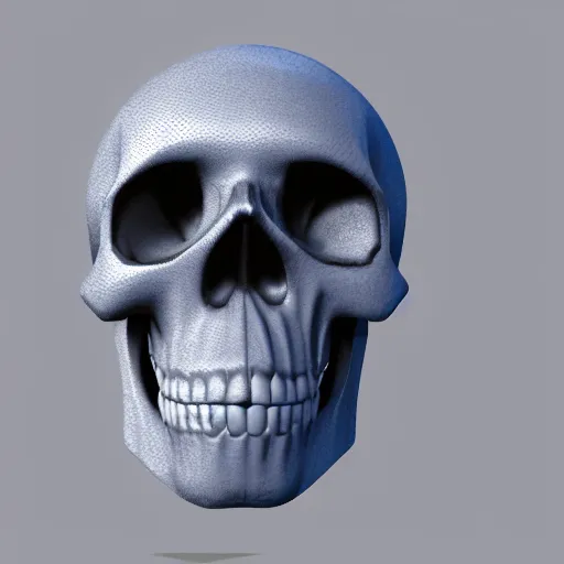 Image similar to skull and gun, 3d render