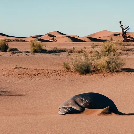 Image similar to 🐋 as 🐼 as 🦕 as 👽, desert photography by shunji dodo