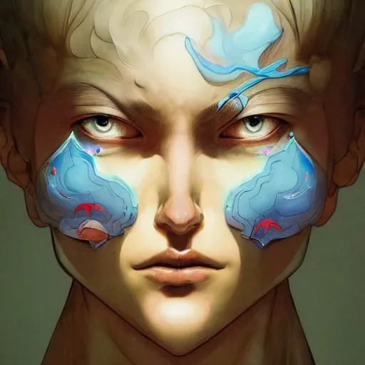 Prompt: prompt : hero portrait soft light painted by james jean and katsuhiro otomo and erik jones, inspired by evangeleon anime, smooth face feature, intricate oil painting, high detail illustration, sharp high detail