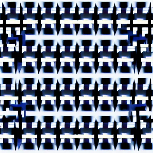 Image similar to rhythmical ornament black blue white squares grid pattern structure perfectly aligned visual techno music