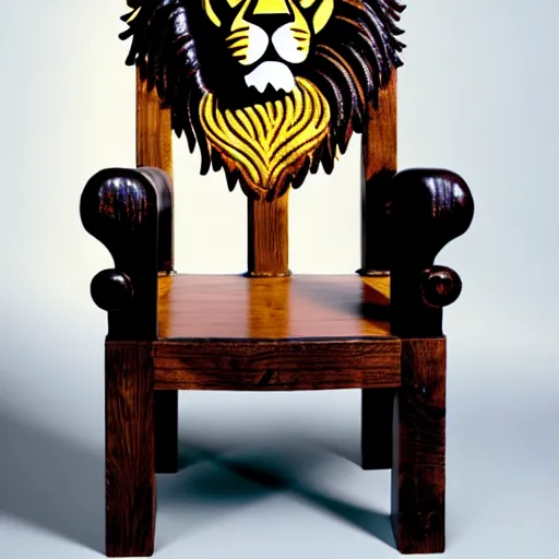 Prompt: photo of chair in the shape of lion