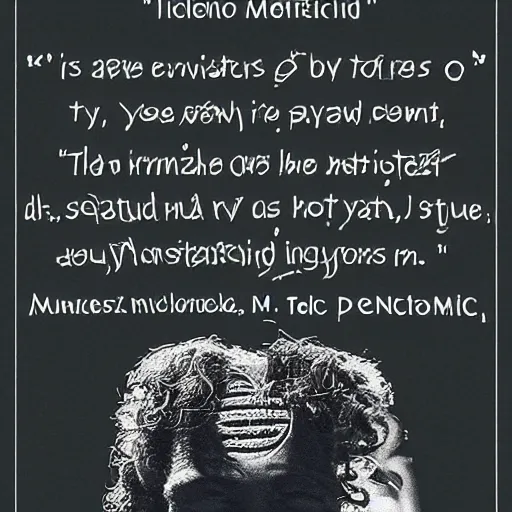 Prompt: terence mckenna photo with inspirational quote