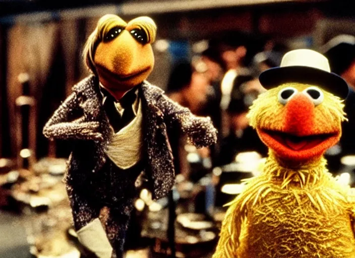 Prompt: The Muppets in: Blade Runner