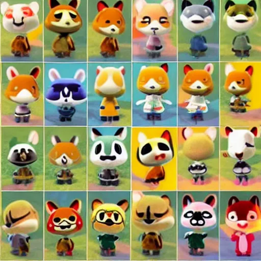 Image similar to realistic animal crossing characters, cute, furry, photos