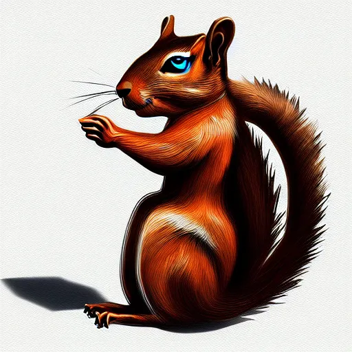 Image similar to cyborg squirrel, intricate, digital painting, artstation, intricate, concept art, smooth, sharp focus