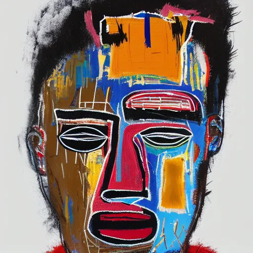 Image similar to A extremely highly detailed majestic hi-res beautiful immaculate head and shoulders painting of a strong black african man by Jean-Michel Basquiat, 8k, high textures, hyper sharp, insanely detailed and intricate, super detailed, 4k HDR high quality