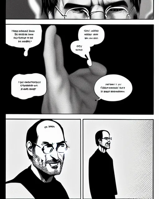 Image similar to steve jobs the manga, best scene