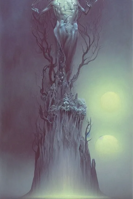 Prompt: an amazing masterpiece of art by gerald brom, Zdzisław Beksiński, the dark lord