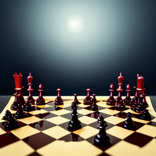 Image similar to Dracula melancolicly play chess, award winning photo