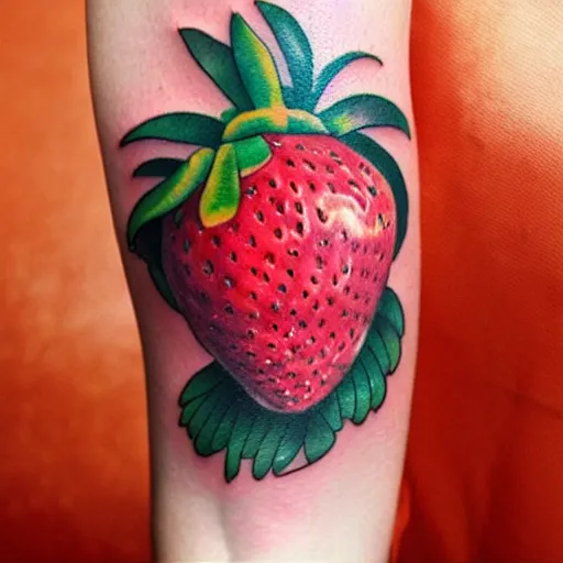 Image similar to tattoo of a strawberry