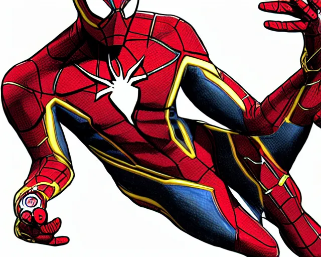 Guillermo López de la Mano - Iron Spider #spiderman #spidey #ironspider  #marvel #peterparker #wallcrawler #webhead #mcu #ironman #art #artwork # drawing #sketch #doodle #blackandwhite #ink #pen #ballpen #fanart  #workinprogress #wip | Facebook