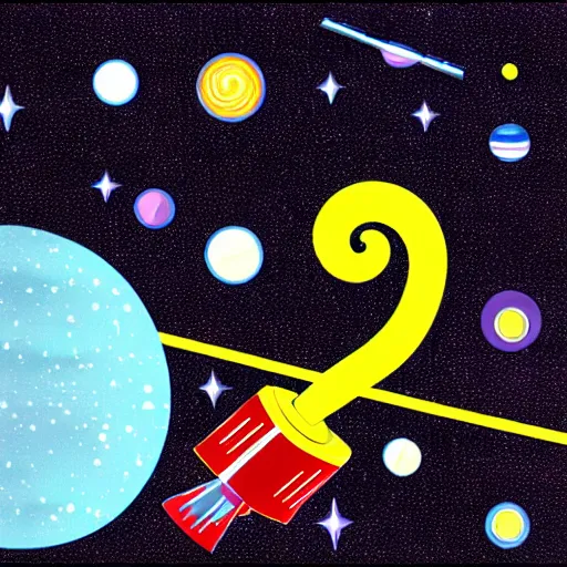 Image similar to intergalactic vacuum cleaner, science fiction, galaxy