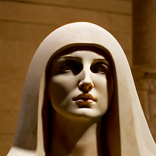 Prompt: natalie portman as a greek marble statue