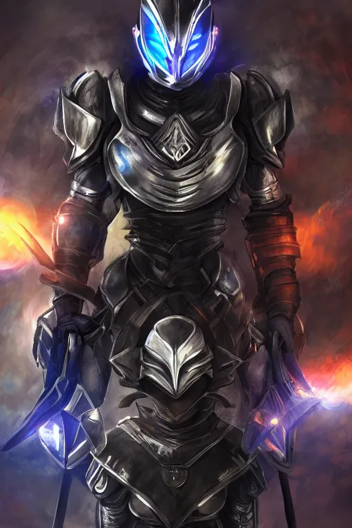 Image similar to helmet armor guardian destiny in witch queen illumination ray tracing hdr fanart arstation by sung choi robot ninja mask and eric pfeiffer and gabriel garza and casper konefal