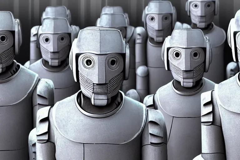 Prompt: Cybermen from Doctor Who, invasion, delete