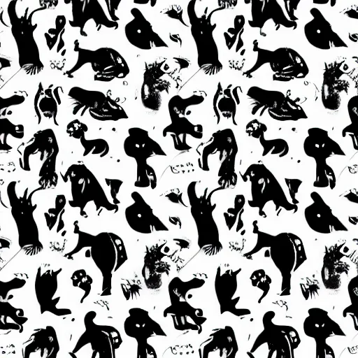 Image similar to animals and plants on a black background, wallpaper, Illustration, Anatomical Drawing, Painting