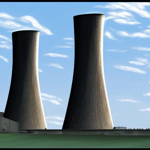 Image similar to cooling tower of nuclear power plant on top of turtle's shell trending on Artstation HQ, deviantart