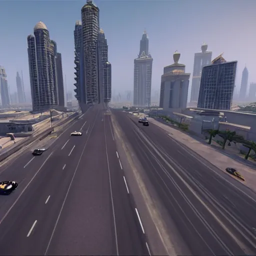 Image similar to gta : dubai, unreal engine