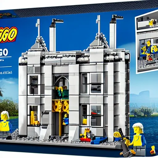 Image similar to mar - a - lago fbi raid lego set