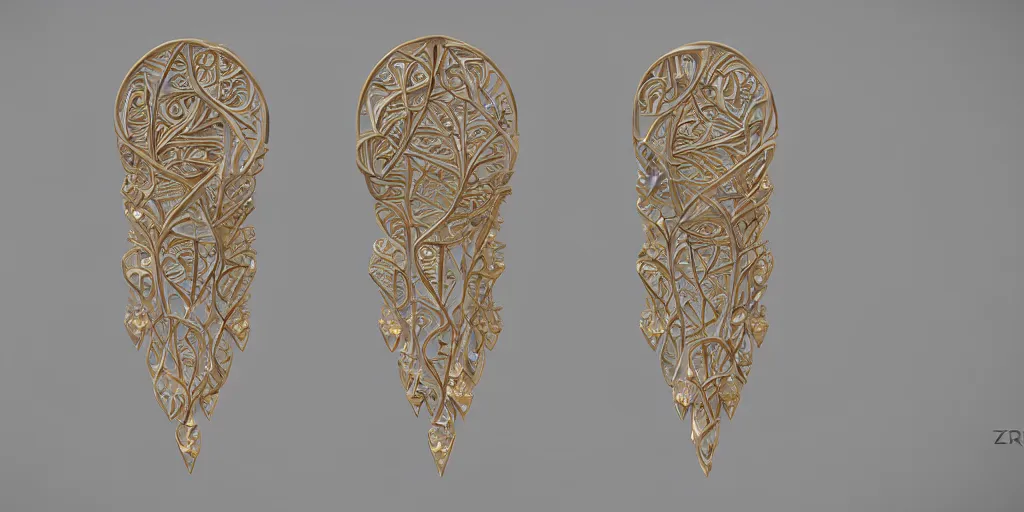 Image similar to earring design, jewelry design, wood, nordic, art deco, intricate, elegant, material, product design, trending on artstation, cgsociety, photo realistic, design by ziva cph and isabel lennse and kalevala, 8 k, unreal engine, c 4 d