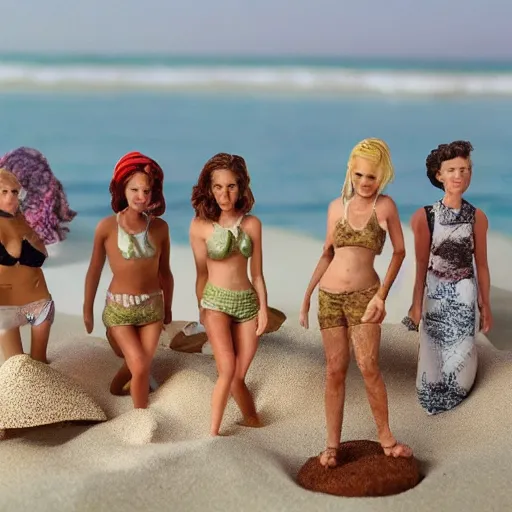 Image similar to girls on the beach diorama