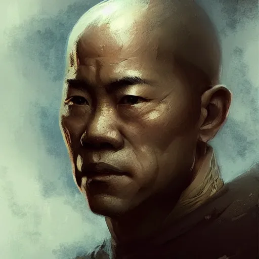 Image similar to “ portrait of jet li by greg rutkowski, young, attractive, highly detailed portrait, scifi, digital painting, artstation, concept art, smooth, sharp foccus ilustration, artstation hq ”