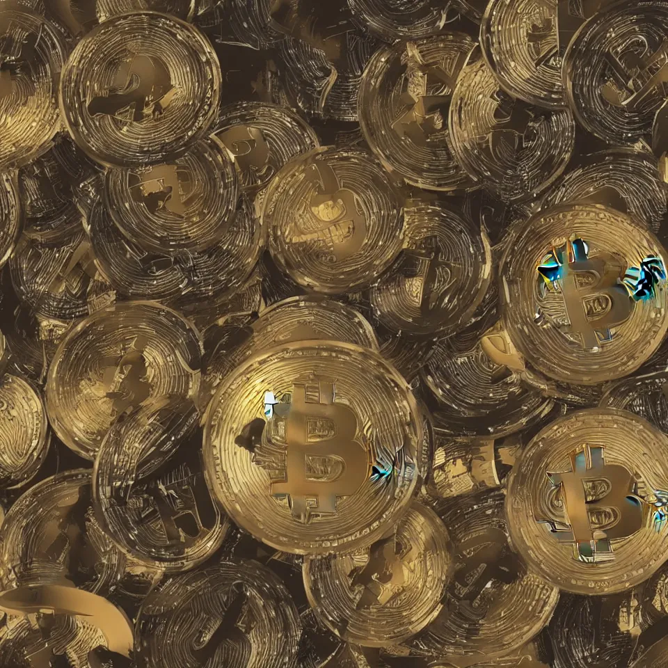 Prompt: A million monkeys mining crypto coins 4K featured on artstation