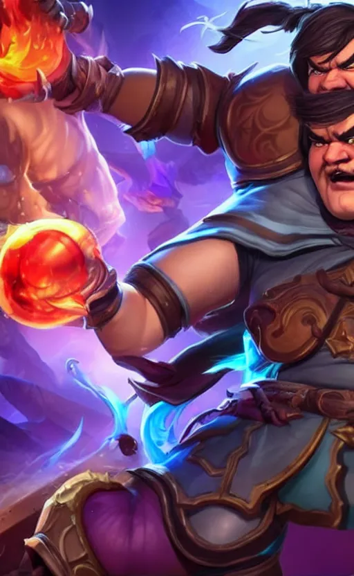 Prompt: Jack Black as a character in the game League of Legends, with a background based on the game League of Legends, detailed face, old 3d graphics