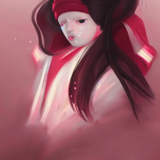 Image similar to Nezuko, very detailed, digital art, concept art, matte, futurism