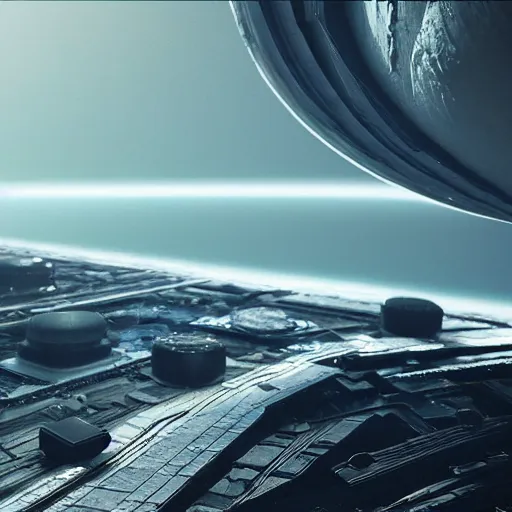 Image similar to a high resolution render the expanse scene, octane render blender 8 k