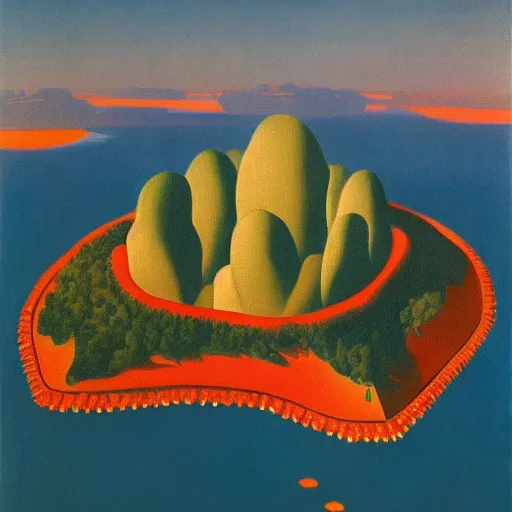 Prompt: rio de janeiro by René Magritte, detailed, 4k