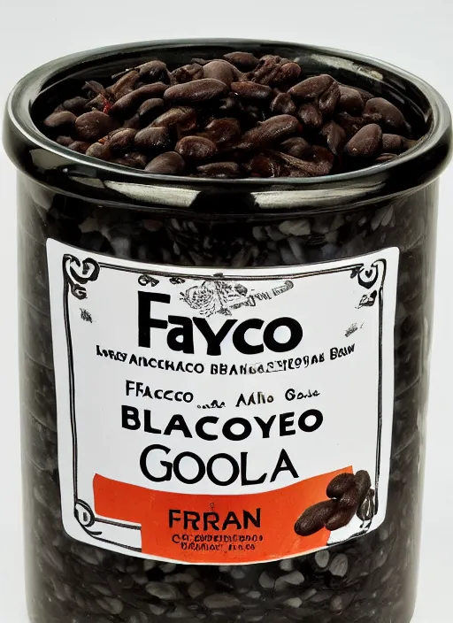 Prompt: francisco goya goya black beans