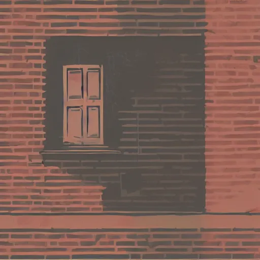 Prompt: book illustration of a hidden alcove built into the bricks on the side of the safe house. from within it, a crewmember could watch the street for signs of danger.